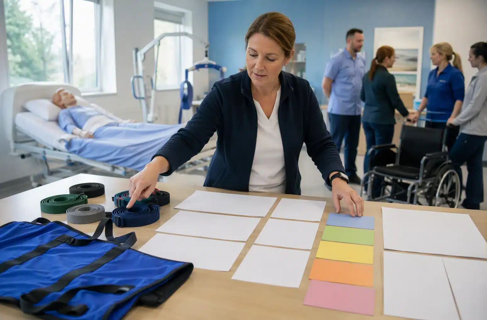 Training materials organized for people handling session design